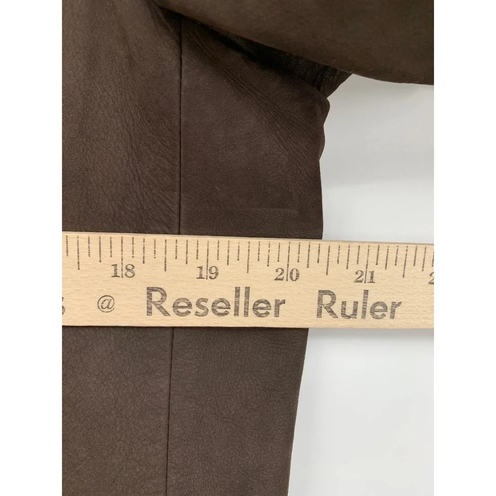 Vintage Banana Republic Blazer Mens 42R Brown 100% Nubuck Leather Jacket Heavy